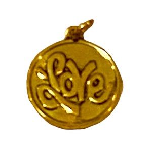 Bohemian Gold Love Charm Pendant